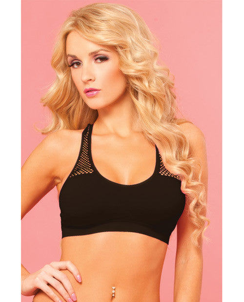 Pink Lipstick Sweat Sporty Breathable Mesh Offers Cooling Support w/Removable Pads