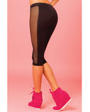 Pink Lipstick Sweat Side Net Stretch Crop Pant for Support & Compression