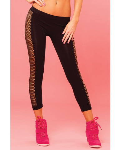 Pink Lipstick Sweat Side Net Stretch Pant for Support & Compression
