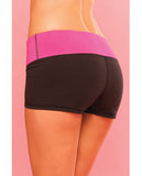 Pink Lipstick Sweat Yoga Short Thick Reversible for Support & Compression with Secret Pocket