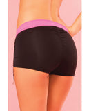 Pink Lipstick Sweat Fitness Cinch-able Hot Short